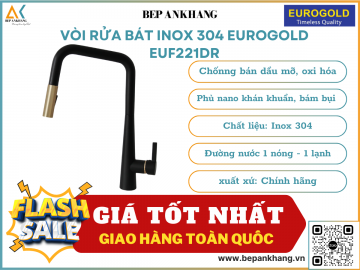 Vòi rửa bát inox 304 Eurogold EUF221DR